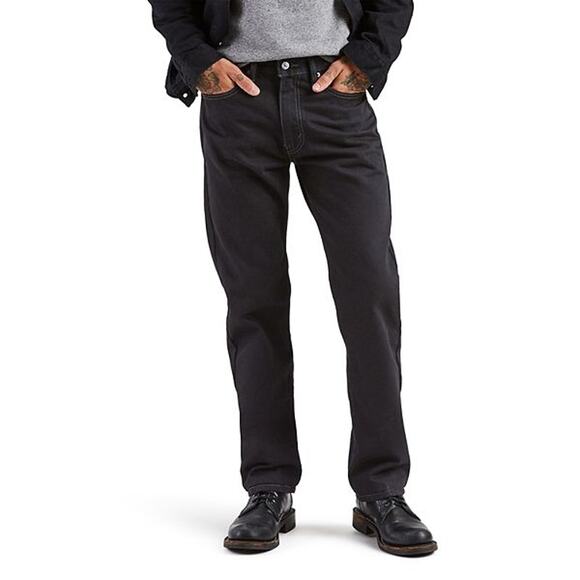 LEVI'S 505 Regular Fit Men Straight Leg Black Jeans | 34 - Picture 1 of 8